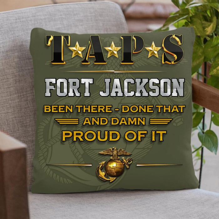 Custom Personalized TAPS Military Pillow Cover - Military Gift Idea - Been There Done That