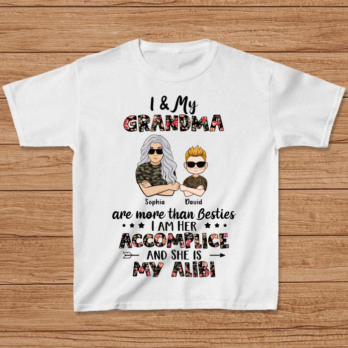 Custom Personalized Grandma & Grandkids T-shirt - Gift Idea For Grandma/ Grandkid - I & My Grandkids Are More Than Besties