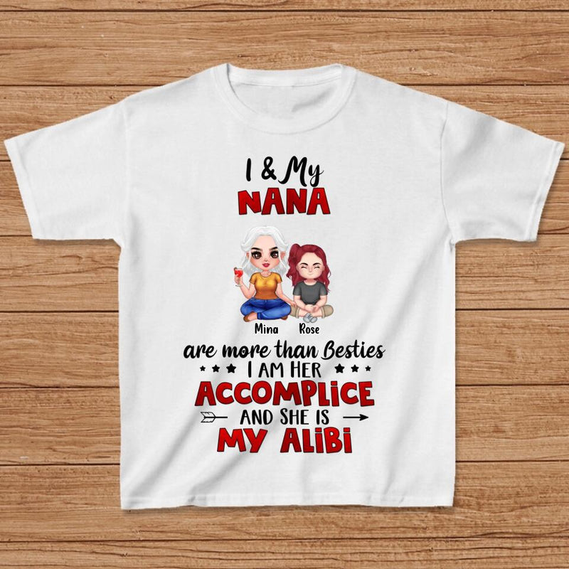 Personalized Grandma & Grandkids T-shirt - Gift Idea For Grandma/ Grandkid - I & My Grandkids Are More Than Besties