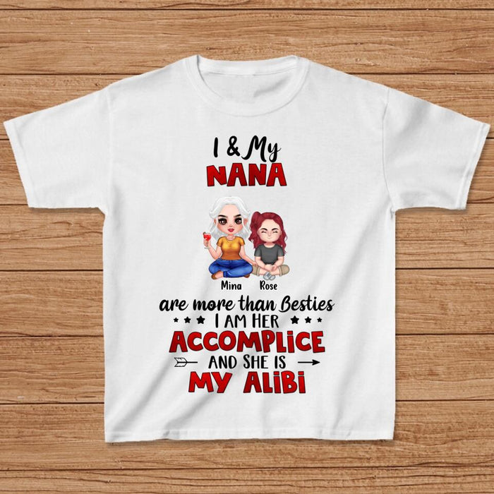 Personalized Grandma & Grandkids T-shirt - Gift Idea For Grandma/ Grandkid - I & My Grandkids Are More Than Besties