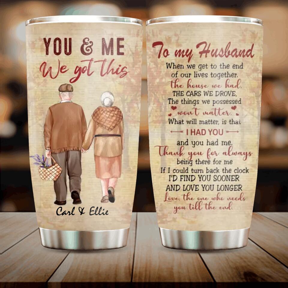 Custom Personalized Old Couple Canvas - Best Gift Idea For Grandparents/Couple - To My Wife I Wish I Could  Turn Back The Clock main image 1