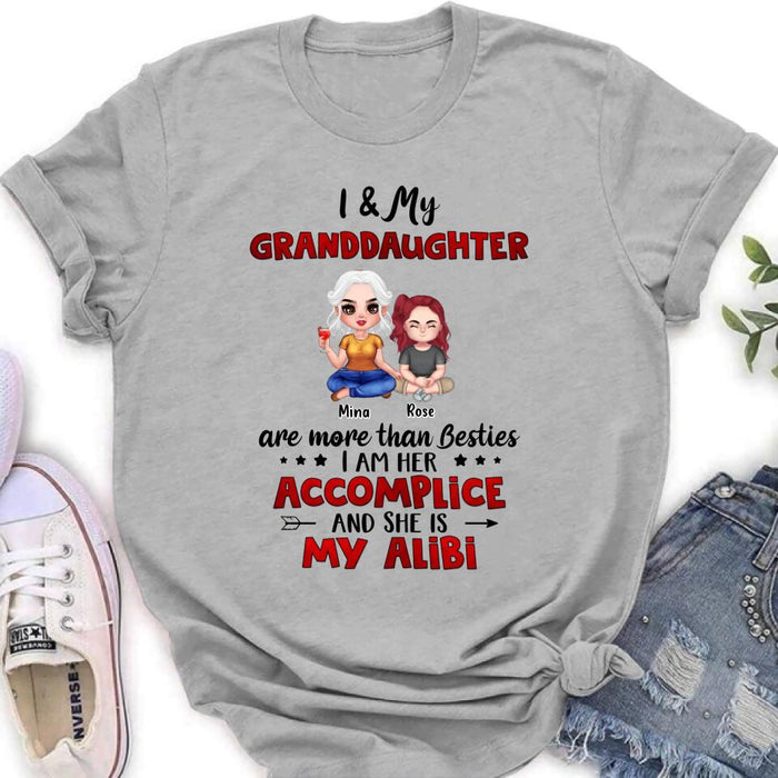 Personalized Grandma & Grandkids T-shirt - Gift Idea For Grandma/ Grandkid - I & My Grandkids Are More Than Besties