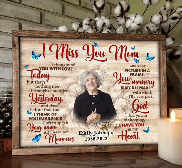 Custom Personalized Memorial Mom Poster - Memory Gift For Loss Mom - I Miss You Mom