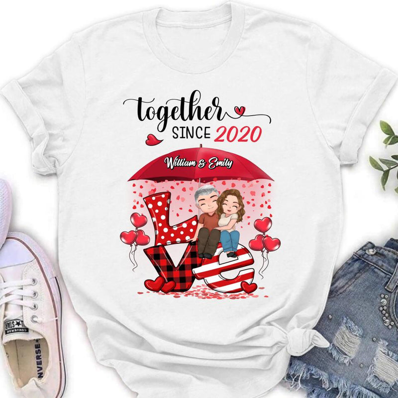 Personalized Couple T-shirt/Long Sleeve/Sweatshirt/Hoodie - Mother's Day Gift For Wife From Husband - Together