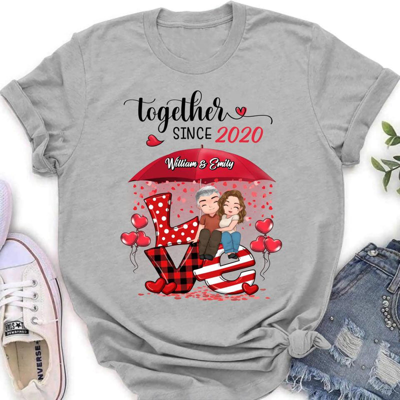 Personalized Couple T-shirt/Long Sleeve/Sweatshirt/Hoodie - Mother's Day Gift For Wife From Husband - Together