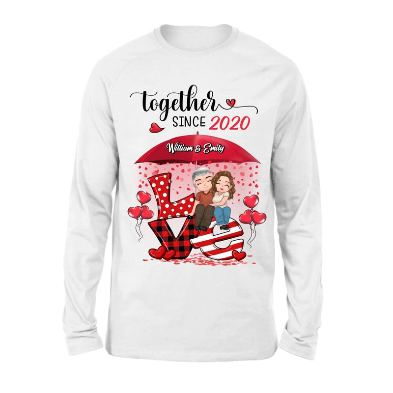 Personalized Couple T-shirt/Long Sleeve/Sweatshirt/Hoodie - Mother's Day Gift For Wife From Husband - Together