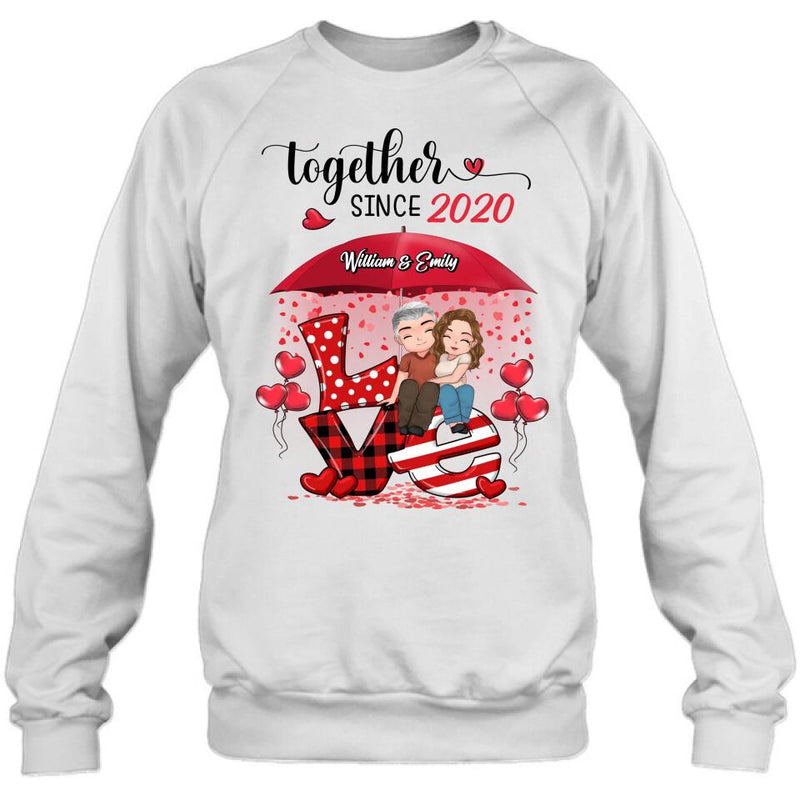 Personalized Couple T-shirt/Long Sleeve/Sweatshirt/Hoodie - Mother's Day Gift For Wife From Husband - Together