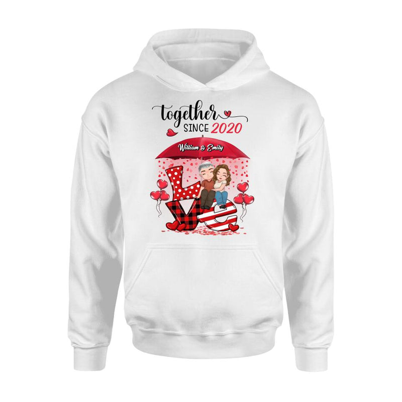 Personalized Couple T-shirt/Long Sleeve/Sweatshirt/Hoodie - Mother's Day Gift For Wife From Husband - Together