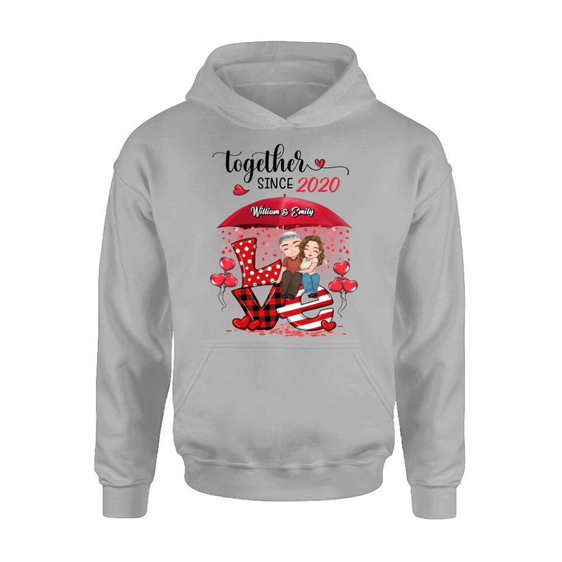 Personalized Couple T-shirt/Long Sleeve/Sweatshirt/Hoodie - Mother's Day Gift For Wife From Husband - Together