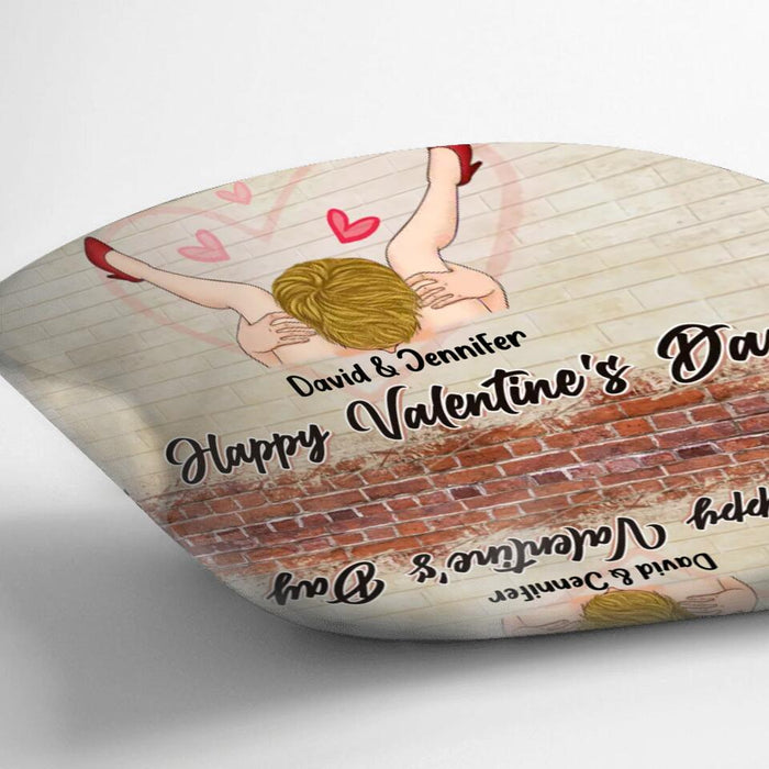 Custom Personalized Valentines Pillow Cover - Valentines Gift Idea - I Licked It So It's Mine, Happy Valentine's Day