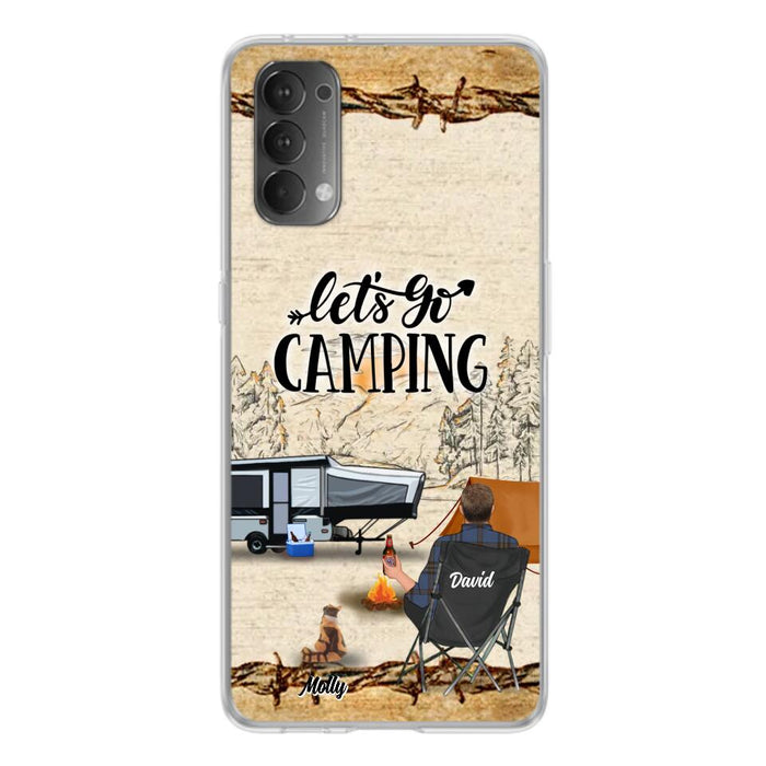 Custom Personalized Camping Phone Case - Gift Idea For Camping Lovers - Couple/Single Man/Woman With Upto 6 Pets - Let's Go Camping - Cases For Oppo, Xiaomi & Huawei