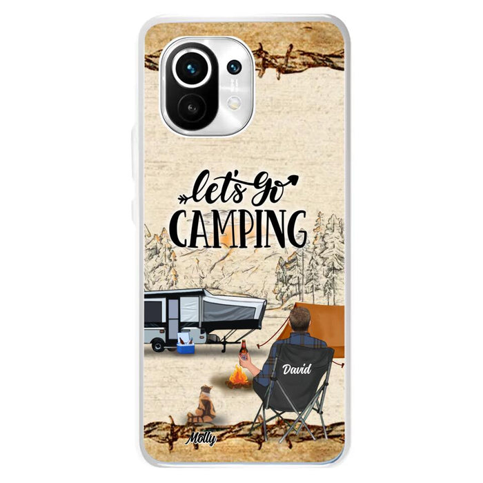 Custom Personalized Camping Phone Case - Gift Idea For Camping Lovers - Couple/Single Man/Woman With Upto 6 Pets - Let's Go Camping - Cases For Oppo, Xiaomi & Huawei