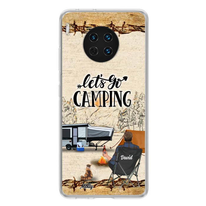 Custom Personalized Camping Phone Case - Gift Idea For Camping Lovers - Couple/Single Man/Woman With Upto 6 Pets - Let's Go Camping - Cases For Oppo, Xiaomi & Huawei