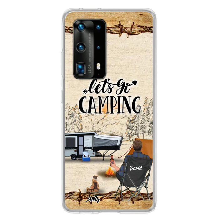 Custom Personalized Camping Phone Case - Gift Idea For Camping Lovers - Couple/Single Man/Woman With Upto 6 Pets - Let's Go Camping - Cases For Oppo, Xiaomi & Huawei