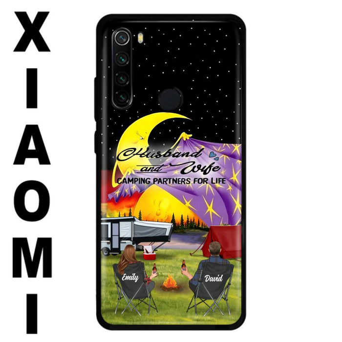 Custom Personalized Camping Phone Case - Couple/ Parents With Upto 3 Kids And 4 Pets - Gift Idea For Camping Lover - Case For Xiaomi, Oppo And Huawei