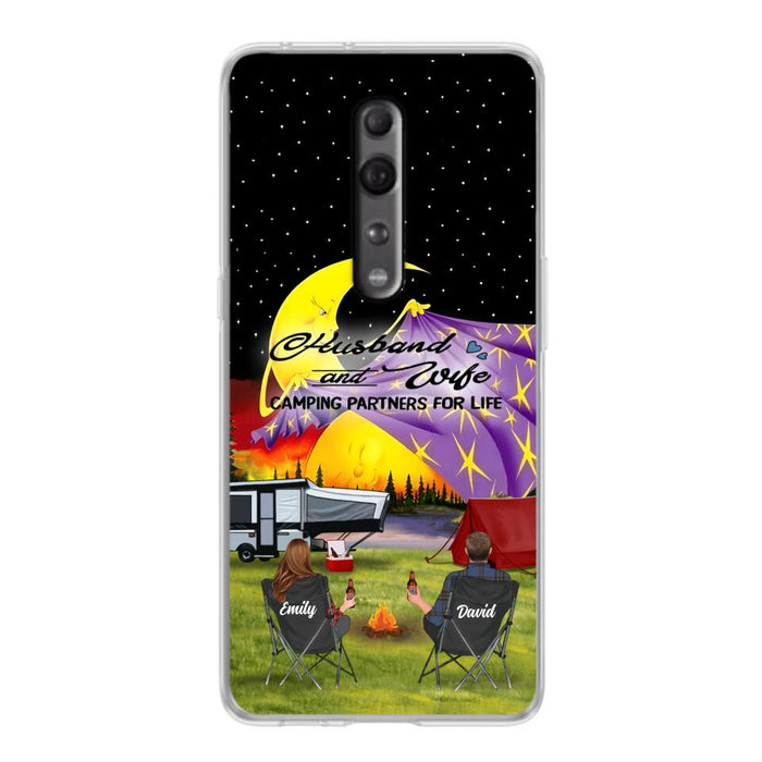 Custom Personalized Camping Phone Case - Couple/ Parents With Upto 3 Kids And 4 Pets - Gift Idea For Camping Lover - Case For Xiaomi, Oppo And Huawei