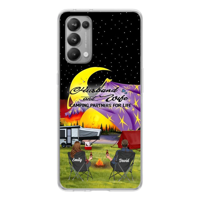 Custom Personalized Camping Phone Case - Couple/ Parents With Upto 3 Kids And 4 Pets - Gift Idea For Camping Lover - Case For Xiaomi, Oppo And Huawei