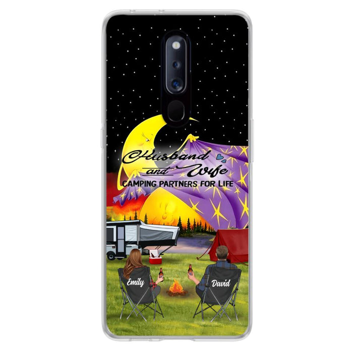 Custom Personalized Camping Phone Case - Couple/ Parents With Upto 3 Kids And 4 Pets - Gift Idea For Camping Lover - Case For Xiaomi, Oppo And Huawei