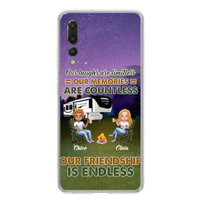 Custom Personalized Camping Friends Phone Case - Upto 4 People - Gift Idea For Friends/ Camping Lover - Life Is Better When You're Camping With Friends - Case For Xiaomi/Huawei/Oppo