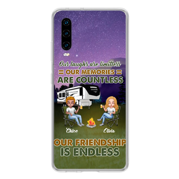 Custom Personalized Camping Friends Phone Case - Upto 4 People - Gift Idea For Friends/ Camping Lover - Life Is Better When You're Camping With Friends - Case For Xiaomi/Huawei/Oppo