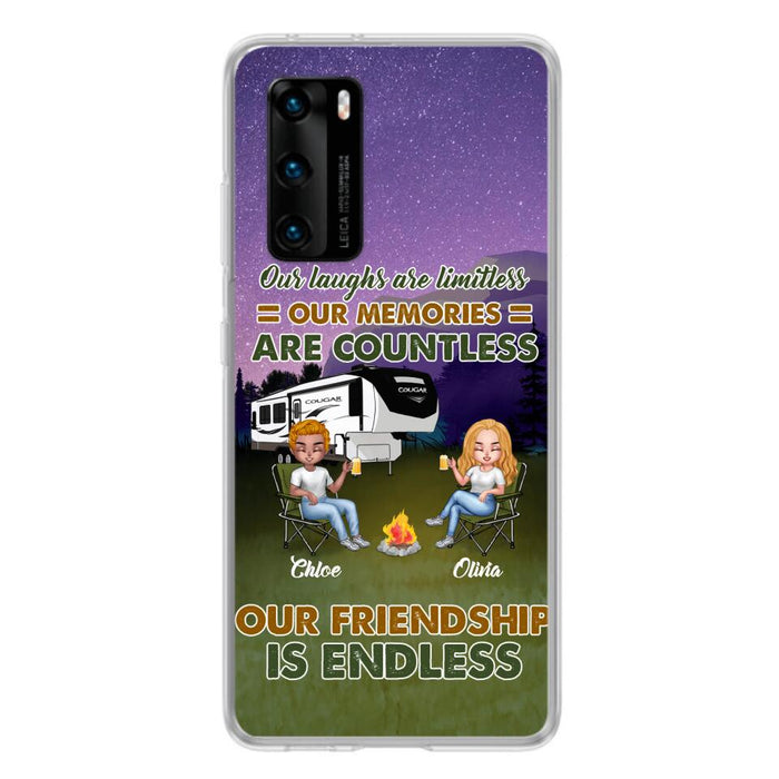 Custom Personalized Camping Friends Phone Case - Upto 4 People - Gift Idea For Friends/ Camping Lover - Life Is Better When You're Camping With Friends - Case For Xiaomi/Huawei/Oppo