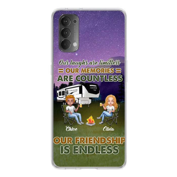 Custom Personalized Camping Friends Phone Case - Upto 4 People - Gift Idea For Friends/ Camping Lover - Life Is Better When You're Camping With Friends - Case For Xiaomi/Huawei/Oppo