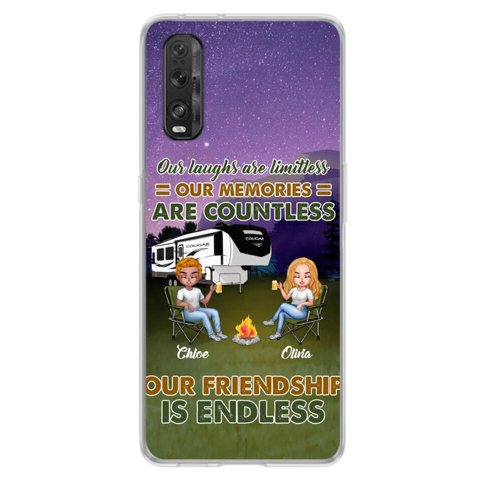 Custom Personalized Camping Friends Phone Case - Upto 4 People - Gift Idea For Friends/ Camping Lover - Life Is Better When You're Camping With Friends - Case For Xiaomi/Huawei/Oppo