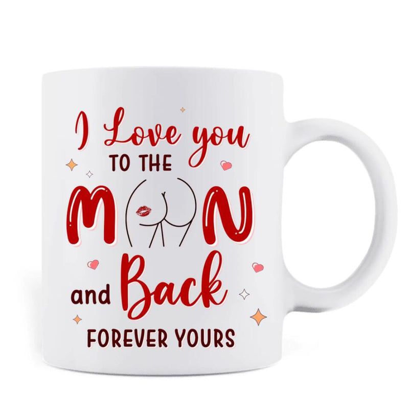 Personalized Couple Mug - Valentine's Day Gift For Him/Her - Mother's Day Gift For Wife From Husband - I Love You To The Moon And Back