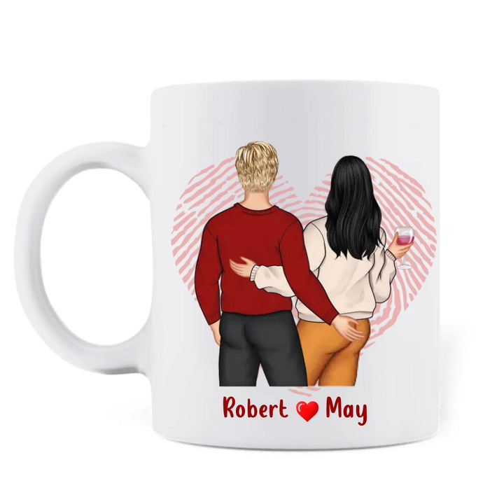 Custom Personalized Couple Mug - Valentine's Day Gift For Him/ Her - Mother's Day Gift For Wife From Husband - I Love You To The Moon And Back