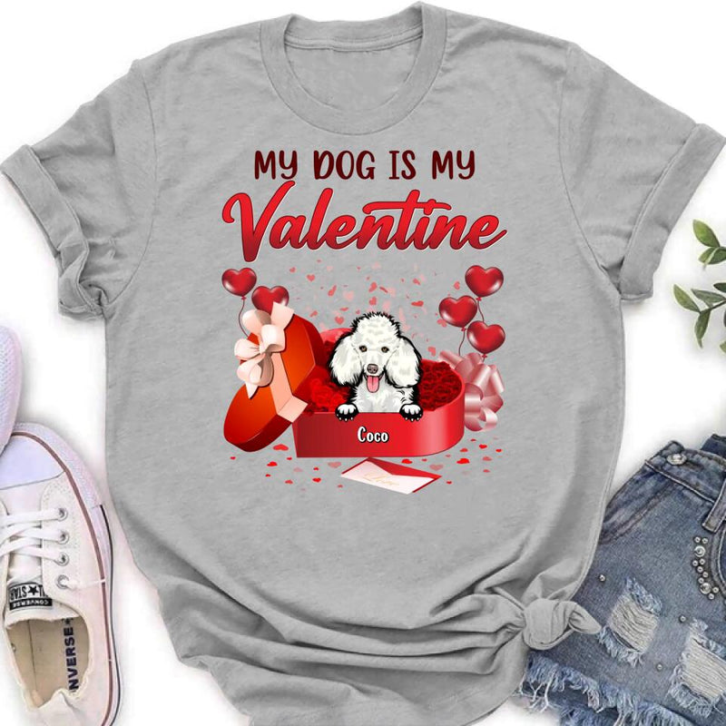 Personalized Pet T-Shirt/Long Sleeve/Sweatshirt/Hoodie - Valentine's Day Gift Idea For Dog/Cat Lover - Up to 4 Pets - My Dogs Are My Valentine