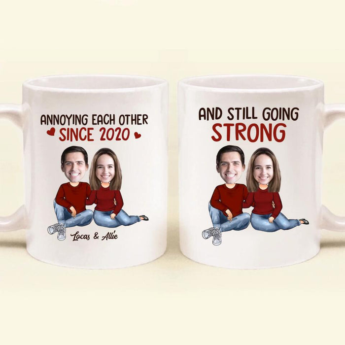 Custom Personalized Couple Coffee Mug - Gift For Couple/Him/Her - Mother's Day Gift For Wife From Husband - Annoying Each Other Since 2020 And Still Going Strong