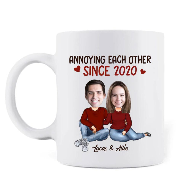 Custom Personalized Couple Coffee Mug - Gift For Couple/Him/Her - Mother's Day Gift For Wife From Husband - Annoying Each Other Since 2020 And Still Going Strong