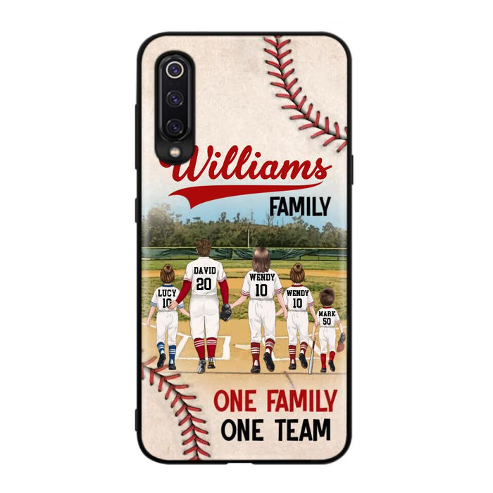 Custom Personalized Baseball Family Phone Case - Upto 3 Children - Gift Idea For Valentine's Day/Birthday/Anniversary/ Mother's Day Gift Idea - One Family One Team - Case for Xiaomi/Huawei/Oppo