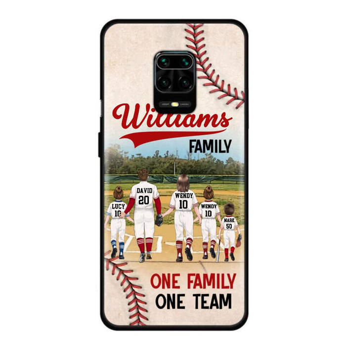 Custom Personalized Baseball Family Phone Case - Upto 3 Children - Gift Idea For Valentine's Day/Birthday/Anniversary/ Mother's Day Gift Idea - One Family One Team - Case for Xiaomi/Huawei/Oppo