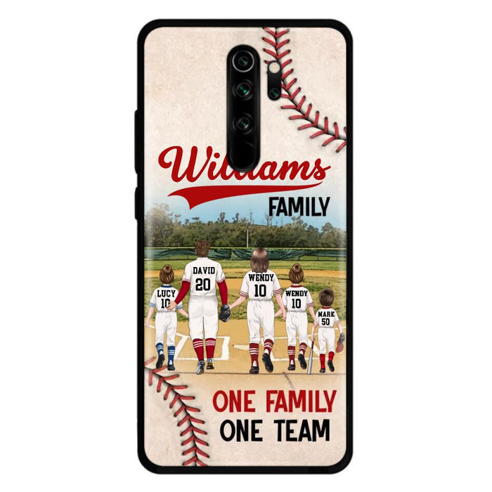 Custom Personalized Baseball Family Phone Case - Upto 3 Children - Gift Idea For Valentine's Day/Birthday/Anniversary/ Mother's Day Gift Idea - One Family One Team - Case for Xiaomi/Huawei/Oppo