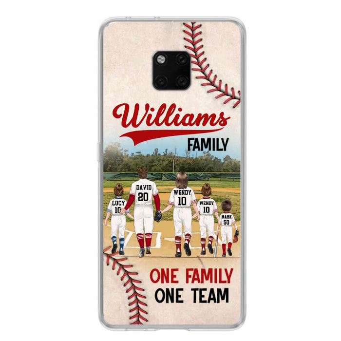 Custom Personalized Baseball Family Phone Case - Upto 3 Children - Gift Idea For Valentine's Day/Birthday/Anniversary/ Mother's Day Gift Idea - One Family One Team - Case for Xiaomi/Huawei/Oppo