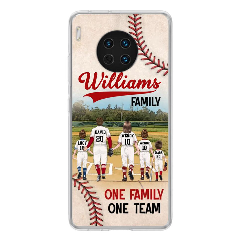 Personalized Baseball Family Phone Case - Up to 3 Children - Gift Idea For Valentine's Day/Birthday/Anniversary/Mother's Day Gift Idea - One Family One Team - Case for Xiaomi/Huawei/Oppo