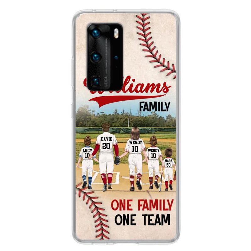 Personalized Baseball Family Phone Case - Up to 3 Children - Gift Idea For Valentine's Day/Birthday/Anniversary/Mother's Day Gift Idea - One Family One Team - Case for Xiaomi/Huawei/Oppo