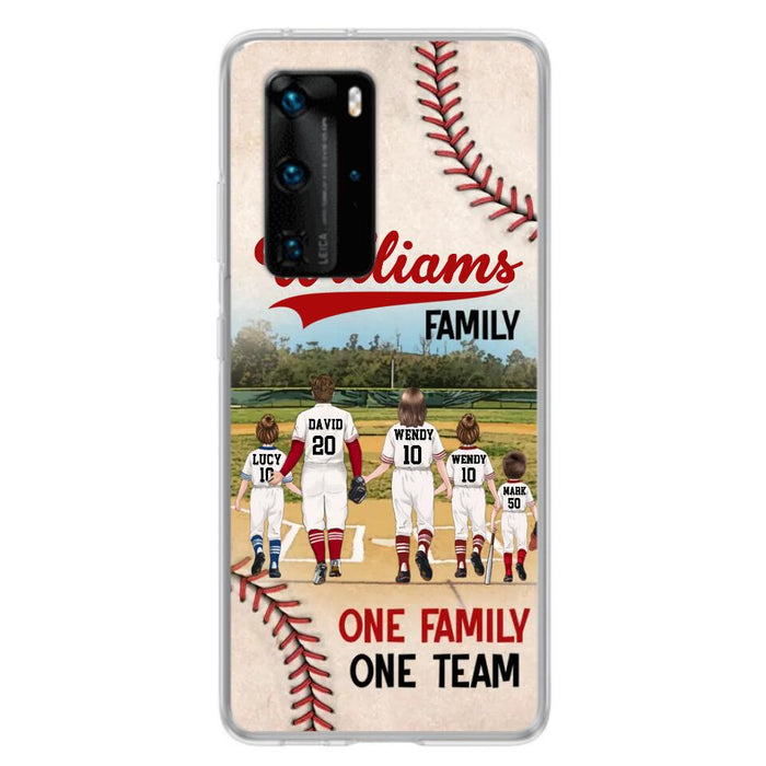 Custom Personalized Baseball Family Phone Case - Upto 3 Children - Gift Idea For Valentine's Day/Birthday/Anniversary/ Mother's Day Gift Idea - One Family One Team - Case for Xiaomi/Huawei/Oppo