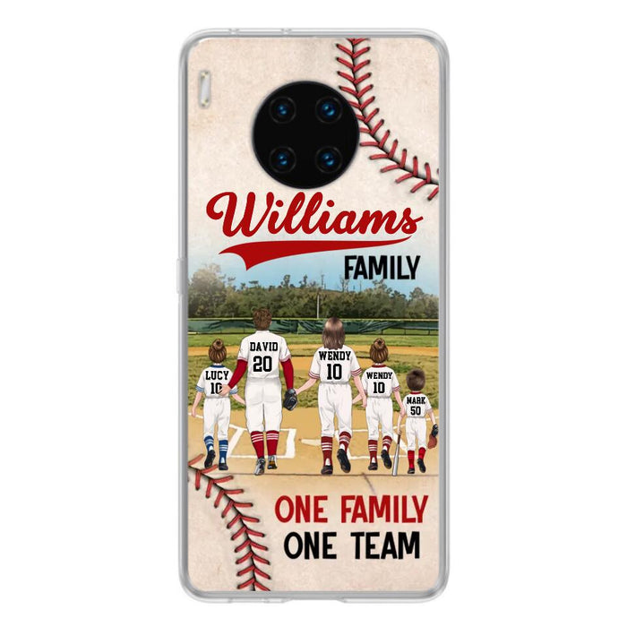 Custom Personalized Baseball Family Phone Case - Upto 3 Children - Gift Idea For Valentine's Day/Birthday/Anniversary/ Mother's Day Gift Idea - One Family One Team - Case for Xiaomi/Huawei/Oppo