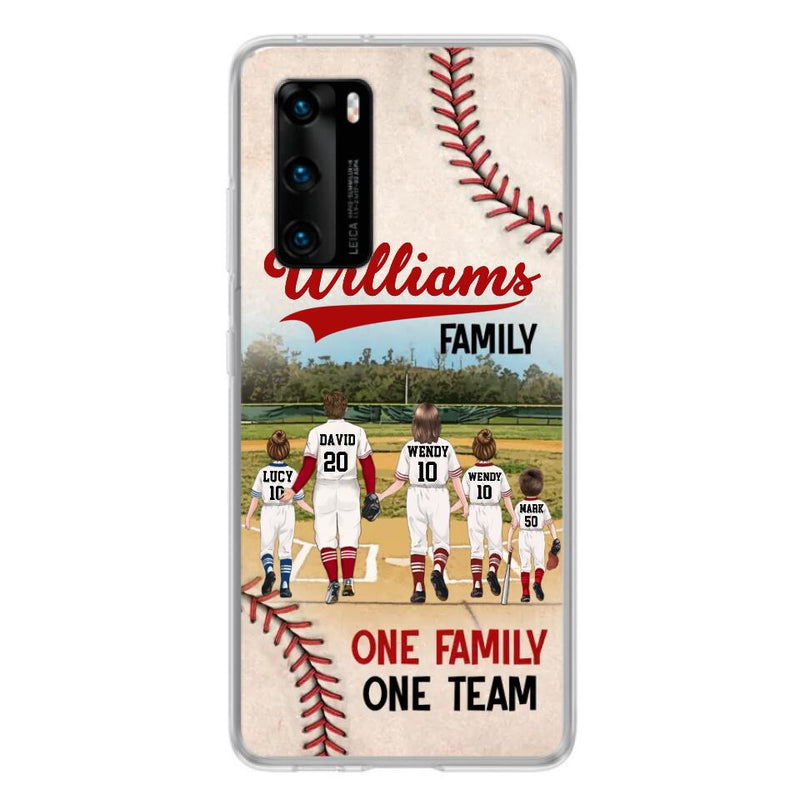 Personalized Baseball Family Phone Case - Up to 3 Children - Gift Idea For Valentine's Day/Birthday/Anniversary/Mother's Day Gift Idea - One Family One Team - Case for Xiaomi/Huawei/Oppo