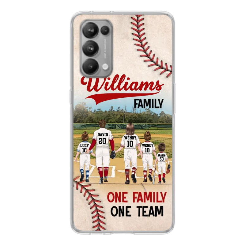 Personalized Baseball Family Phone Case - Up to 3 Children - Gift Idea For Valentine's Day/Birthday/Anniversary/Mother's Day Gift Idea - One Family One Team - Case for Xiaomi/Huawei/Oppo