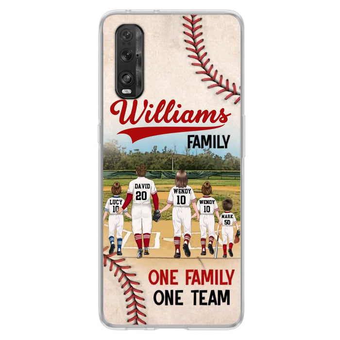 Custom Personalized Baseball Family Phone Case - Upto 3 Children - Gift Idea For Valentine's Day/Birthday/Anniversary/ Mother's Day Gift Idea - One Family One Team - Case for Xiaomi/Huawei/Oppo