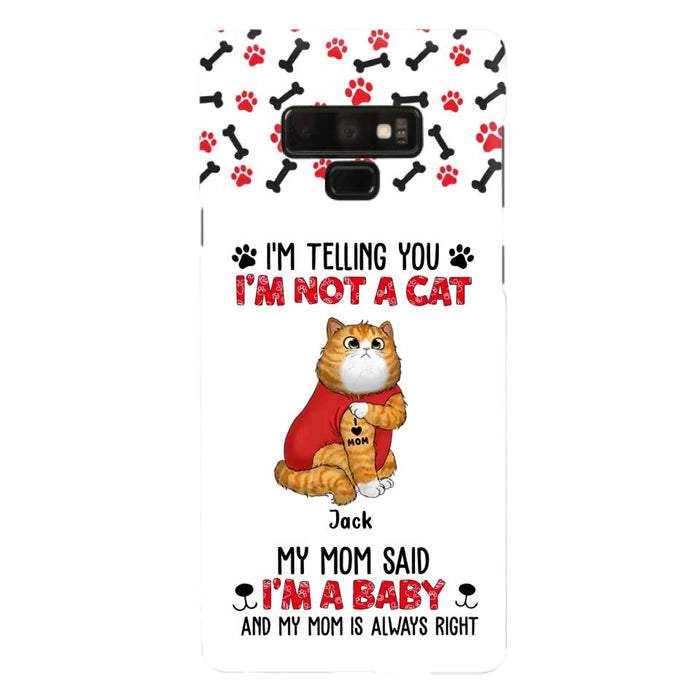 Custom Personalized Dog/ Cat Phone Case - Upto 4 Pets - Birthday, Loving Gift For Cat & Dog Lover, Pet Owner, Pet Mom, Pet Dad - My Mom Said I'm A Baby - Case For iPhone And Samsung