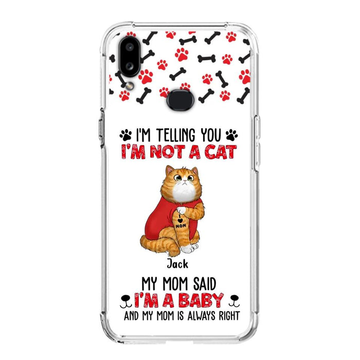 Custom Personalized Dog/ Cat Phone Case - Upto 4 Pets - Birthday, Loving Gift For Cat & Dog Lover, Pet Owner, Pet Mom, Pet Dad - My Mom Said I'm A Baby - Case For iPhone And Samsung