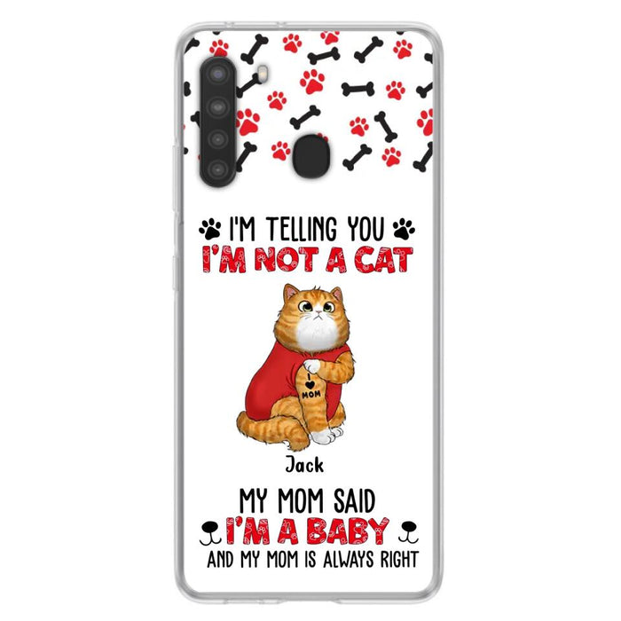 Custom Personalized Dog/ Cat Phone Case - Upto 4 Pets - Birthday, Loving Gift For Cat & Dog Lover, Pet Owner, Pet Mom, Pet Dad - My Mom Said I'm A Baby - Case For iPhone And Samsung