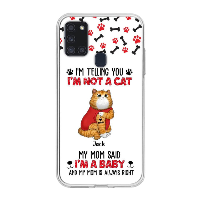 Custom Personalized Dog/ Cat Phone Case - Upto 4 Pets - Birthday, Loving Gift For Cat & Dog Lover, Pet Owner, Pet Mom, Pet Dad - My Mom Said I'm A Baby - Case For iPhone And Samsung