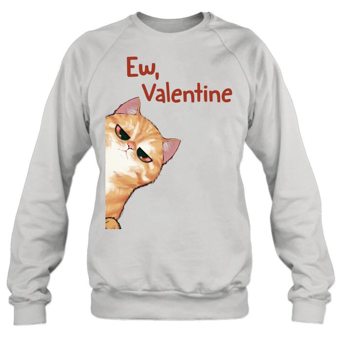 Custom Personalized Valentine Dog/ Cat T-shirt/ Long Sleeve/ Sweatshirt/ Hoodie - Upto 4 Pets - Valentine's Day Gift For Cat & Dog Lover, Pet Owner - Ew, Valentine