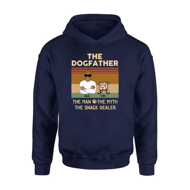 Personalized Pet Dad T-shirt/Long Sleeve/Sweatshirt/Hoodie - Up to 4 Pets - Gift Idea For Dog/Cat Lover - Fur Dad The Man The Myth The Snack Dealer