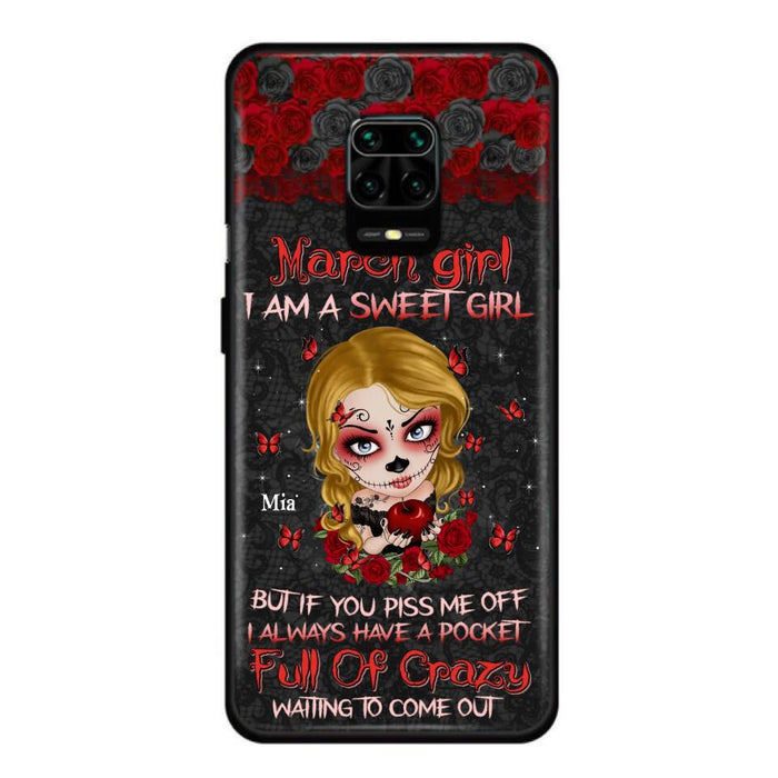 Custom Personalized Sweet Skull Girl Phone Case - Birthday Gift Idea For Skull Lover - I Am A Sweet Girl - Case For Xiaomi, Oppo And Huawei